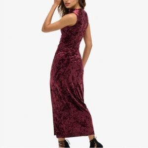 Vintage 90s Y2K Midi dress Babydoll Burnt velvet Iridescent Whimsigoth Floral L